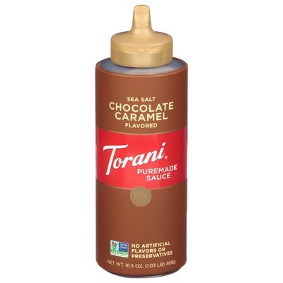 Torani Sauce, Puremade, Slt Choc Crml 4/16.5 OZ [UNFI #57583]