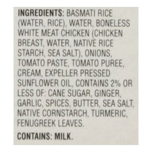 Saffron Road Butter Chicken with Basmati 8/10 OZ [UNFI #57726]