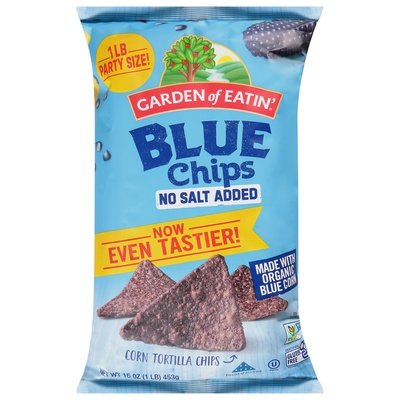 OG3 Grdn Eat Blue Chips No Salt 12/16 OZ [UNFI #35838]