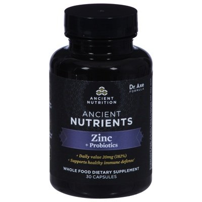 Ancient Nutrition Zinc + Probiotics 30 CAP [UNFI #44238] T