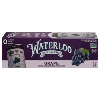 Waterloo Grape Sparkling Water 2/12/12 OZ [UNFI #45116] T