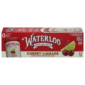 Waterloo Cherry Limeade Sparkling Water 2/12/12 OZ [UNFI #03740] T