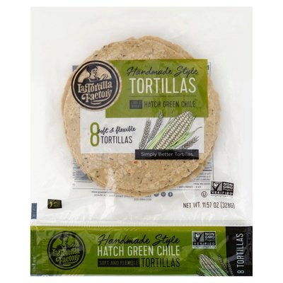 La Tortilla Factory Green Chile Corn 12/8 CT [UNFI #12778]