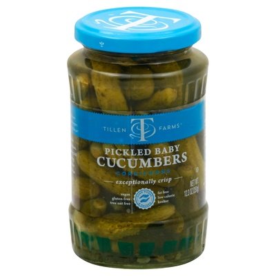 Tillen Farms Pickled Baby Cucumbers/Cornich 6/12.3 Oz [UNFI #80214]