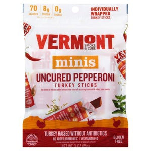 Vermont Uncured Turkey Pepperoni .5 8/6/.5 OZ [UNFI #35037]