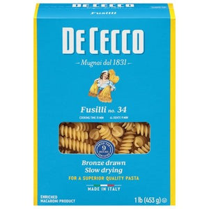 Dececco Fusilli #34 12/16 OZ [UNFI #64740]