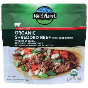 OG2 Wild Planet Shredded Beef, No Salt Added 24/3 OZ [UNFI #64578]