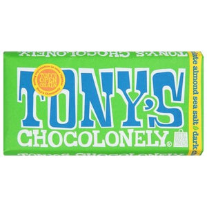 Tonys Chocolonely 51% Drk Choc Alm Ss 15/6.35 OZ [UNFI #59219]