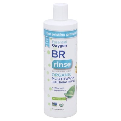 OG2 Essential Oxygen Brushing Rinse Peppermint At least 95% Organic 16 oz. [22456] T