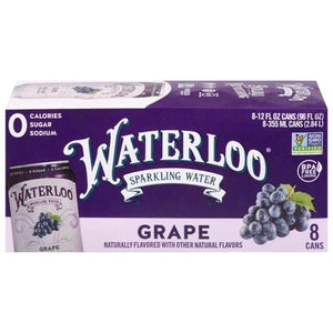 Waterloo Grape Fruit Sprklng Wtr 3/8/12 OZ [UNFI #33214] T