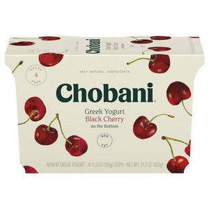 Chobani Non Fat Black Cherry Yogurt 6/4/5.3 Oz [UNFI #22966]