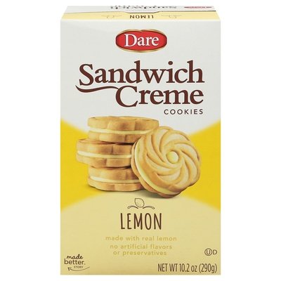 Dare Lemon Creme Cookie 12/10.2OZ [UNFI #16817]