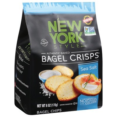 New York Style Bagel Crisps, Sea Salt 6/6 Oz [UNFI #78232]