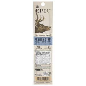 Epic Venison Steak Slt Ppr Strip 20/.8 OZ [UNFI #35211]