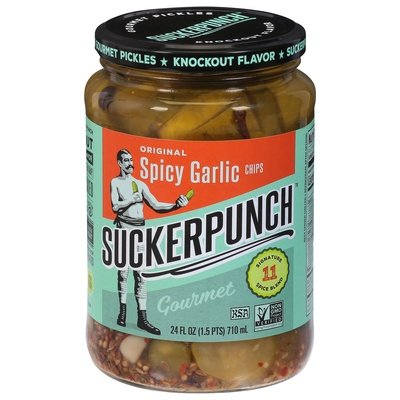 Skrpnch Pkls Spcy Garlic 6/24 OZ [UNFI #17163]