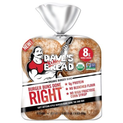 Daves Killer Bread Buns Done Right 12/17.6Oz [UNFI #61769]