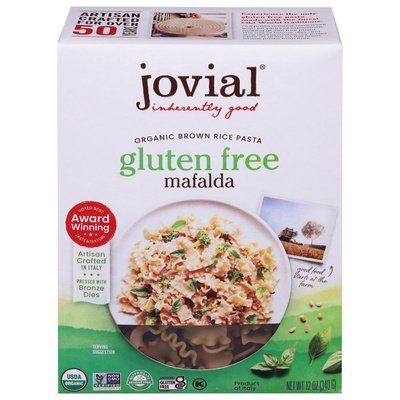 Jovial Pasta Brown Rice Mafalda 12/12 Oz [UNFI #31216]