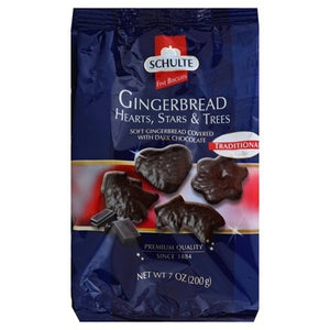 Schulte Gngrbrd Hearts/Stars/Trees Choc 12/7 Oz [UNFI #81241]