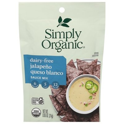 OG2 Simply Organic Jalapeno Queso Dairy Free 12/.85 OZ [UNFI #53591]