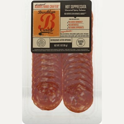 Brooklyn Cured Soppressata Hot Sliced 12/3 Oz [Peterson #27582]
