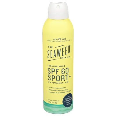 Seaweed Bath Co Cooling Mist SPF 60 Sport 6 FZ [UNFI #16736] T