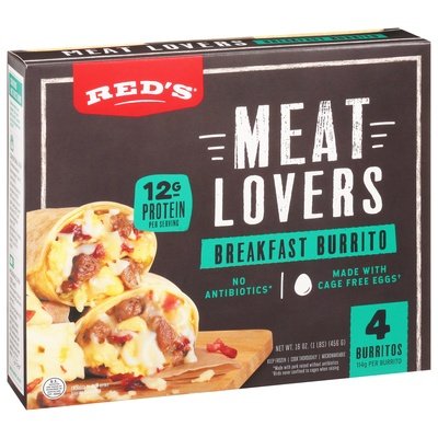 Reds All Natural Meat Lovers Breakfast 4 Pack 8/16 Oz [UNFI #55011]