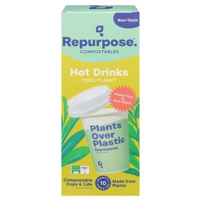 Repurpose Hot Compostable With Lids 2/10 Ct [UNFI #40911]