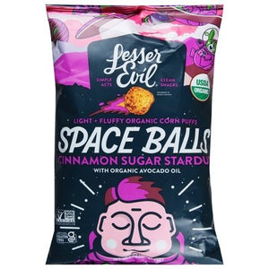 Lesser Evil Cinnamon Sugar Space Balls 6/5 Oz [UNFI #32195]