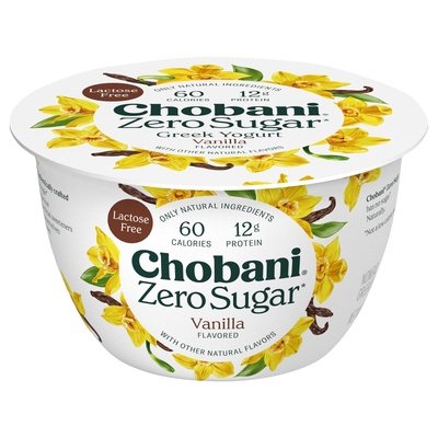Chobani Vanilla Yogurt - Zero Sugar 12/5.3 OZ [UNFI #11248]