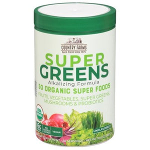 Country Farms Super Greens Powder Unflvrd 10.6 Oz [UNFI #31258]