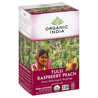 Organic India Raspberry Peach 6/18 Ct [UNFI #38296]