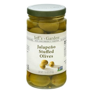 Jeffs Garden Jalapeno Stuffed Olives 6/7.5 OZ [UNFI #24127]