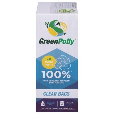 Greenpolly Tall Kitchen Bags,13Gl,Clear 12/20 Ct [UNFI #56022]