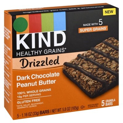 Kind Drizzled Dk Choc Peanut Butter Bar 8/5/1.16 Oz [UNFI #40777]