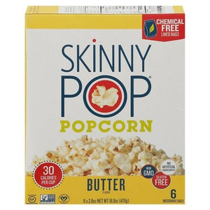 Skinnypop Popcorn Butter Microwave 6 CT 6/6/2.8 OZ [UNFI #35551]