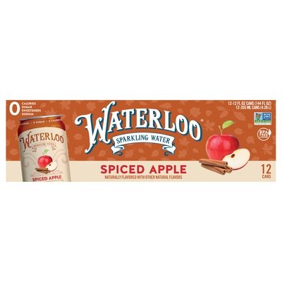 Waterloo Spiced Apple Sparkling Water 2/12/12 Oz [UNFI #12609]