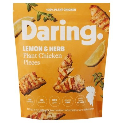 Daring Plant Chicken Pieces, Lemon & Herb 6/8 OZ [UNFI #81432]