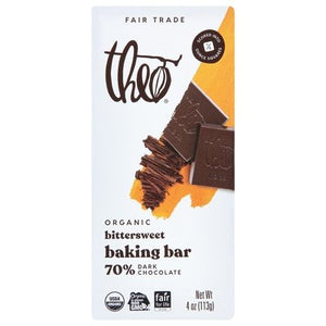 OG2 Theo Chocolate 70% Dark Baking Choc 10/4 OZ [UNFI #24107]