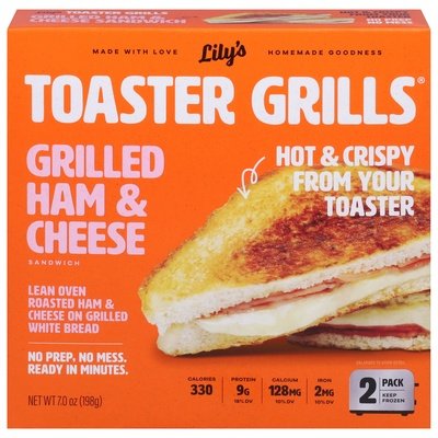 Lily`S Toaster Grills Grilled Ham & Cheese 8/7 Oz [UNFI #82330]