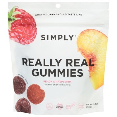Simply Gum Mixed Peach & Raspberry 6/5.3 Oz [UNFI #11469]