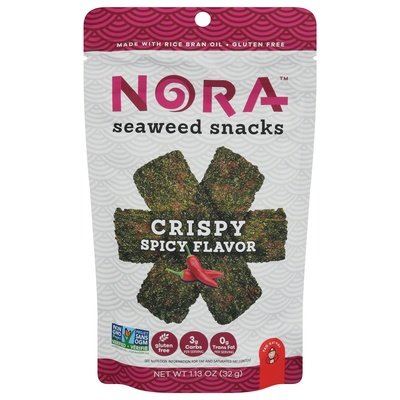 Nora Snacks Crispy Seaweed, Spicy 12/1.13 Z [UNFI #06205]