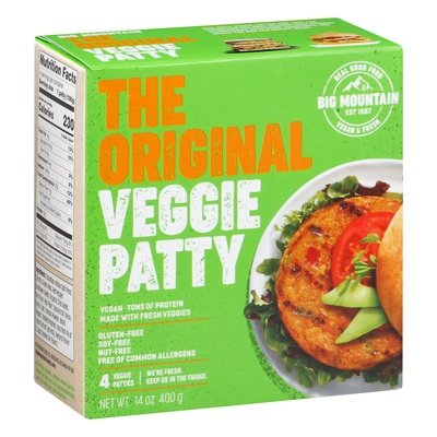 Big Veggie Patty Orig 8/14 OZ [UNFI #73587]