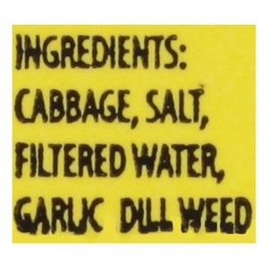 S.B Dill/Gar Raw Saurkrt 12/16 OZ [UNFI #06092]