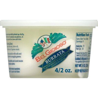 Bel Gioioso Burrata Cups 4-2 Oz Balls 6/8 Oz [Peterson #08440]