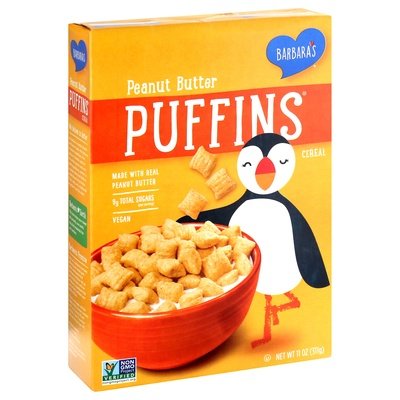 Barbaras Puffins Peanut Butter Cereal 12/11 OZ [UNFI #35061]