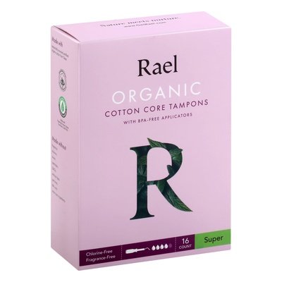 Rael Inc Super Organic Cotton Tampons 16 Ct [UNFI #26475]