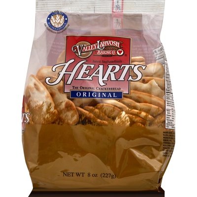 Valley Lahvosh Crackers Heart Deli Bag 12/8 Oz [Peterson #50011]