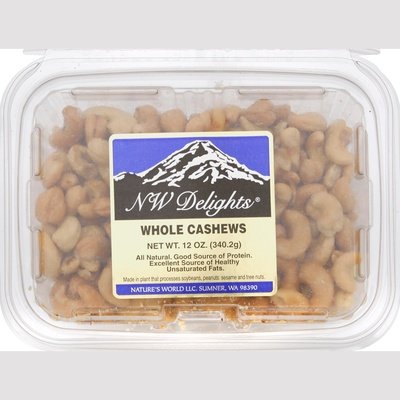 NWD,CASHEW RSTD SLTD WHOL 6/12OZ [Charlies #033-05105]