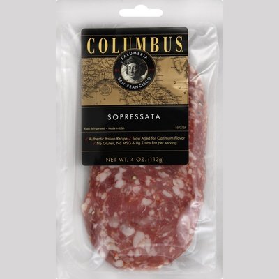 Columbus Salame Sopressata Sliced 12/4 Oz [Peterson #27739]