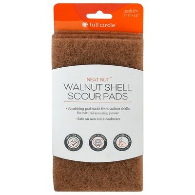Full Circle Home Walnut Shell Scour Pads 12/3 Ct [UNFI #61218]